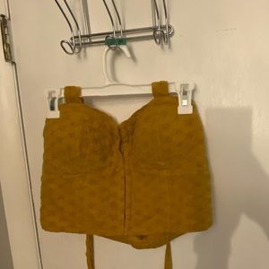 Yellow Cropped Tube Top